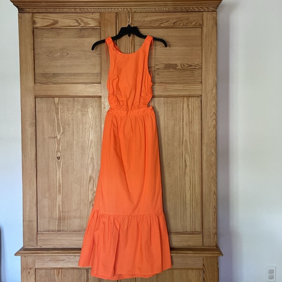 English Factory Orange Backless Dress - Picture 5 of 7